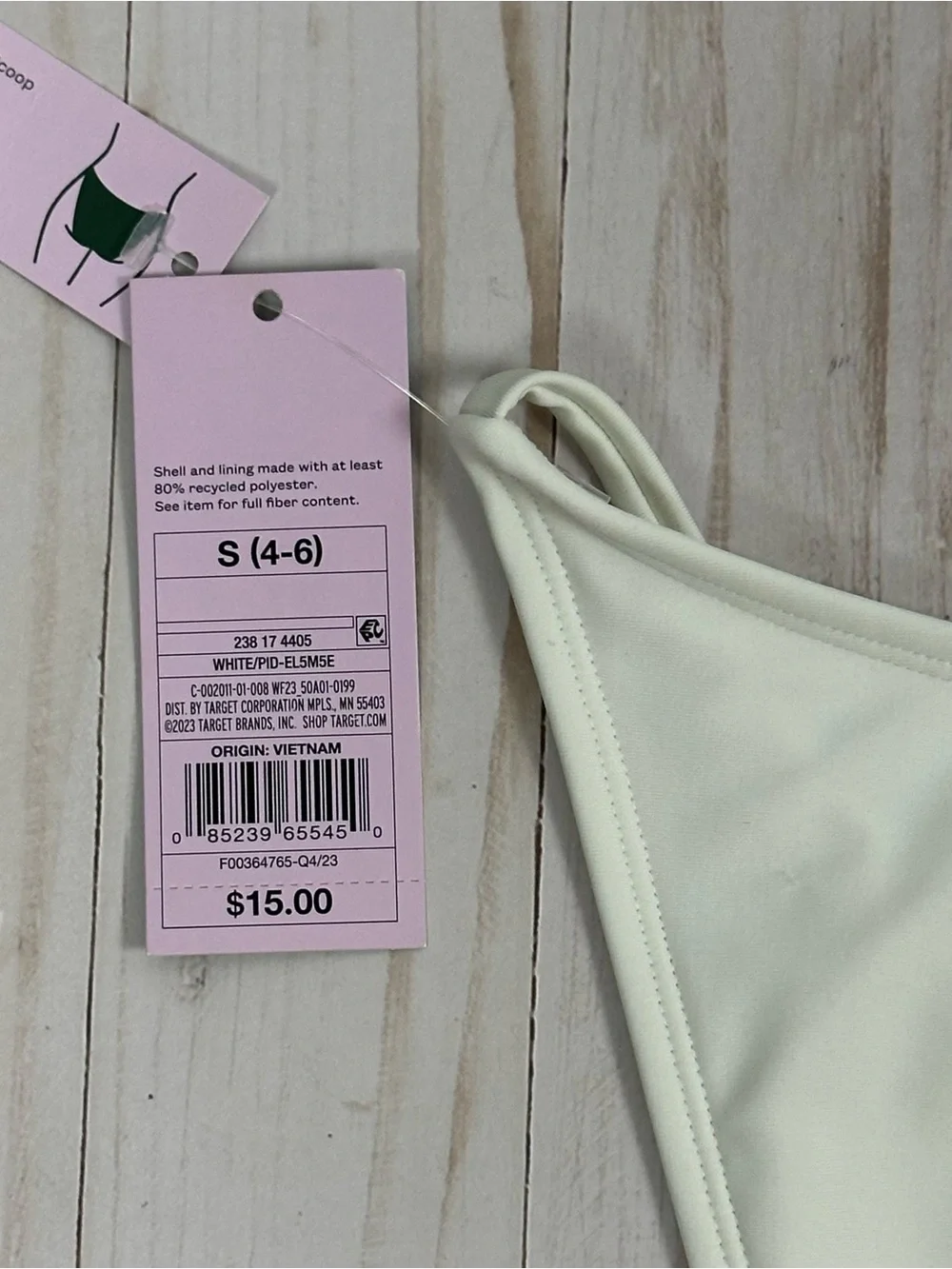 WILD FABLE NWT white high cut bikini bottoms - size small